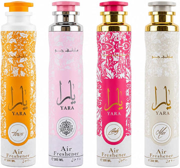 Yara Air Freshener Collection - 4 x 300ml Room Spray Set | Includes Yara Pink, Yara Moi, Yara Candy & Yara Tous |