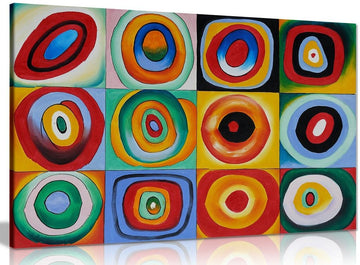 Farbstudie Quadrate By Wassily Kandinsky Canvas Wall Art Picture Print (24x16in)