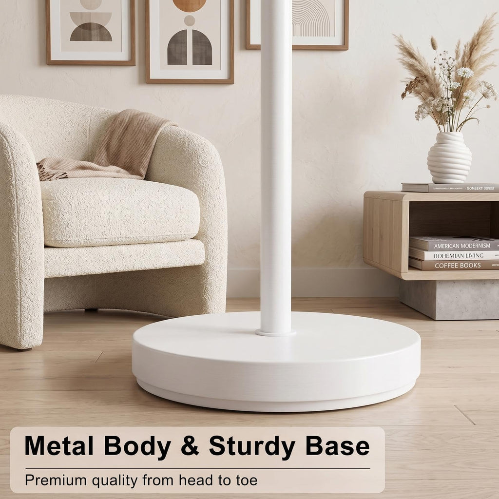 Torchiere Floor Lamp, 30W Super Bright LED Standing Lamp, Stepless Dimmable Pole Lamp with 3000K Lighting, Glass