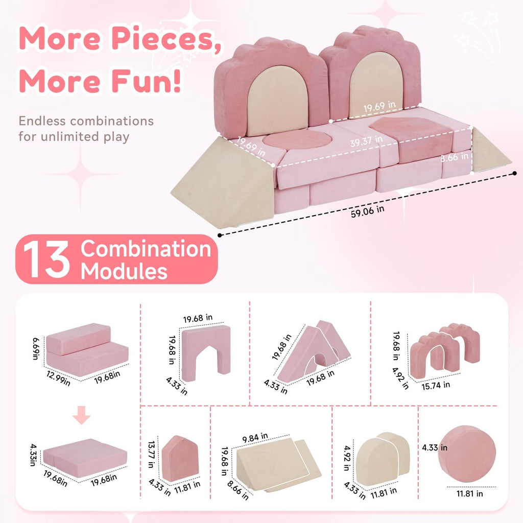 Soft Foam Climbing Blocks for Toddlers, Piece Flower Foam Blocks