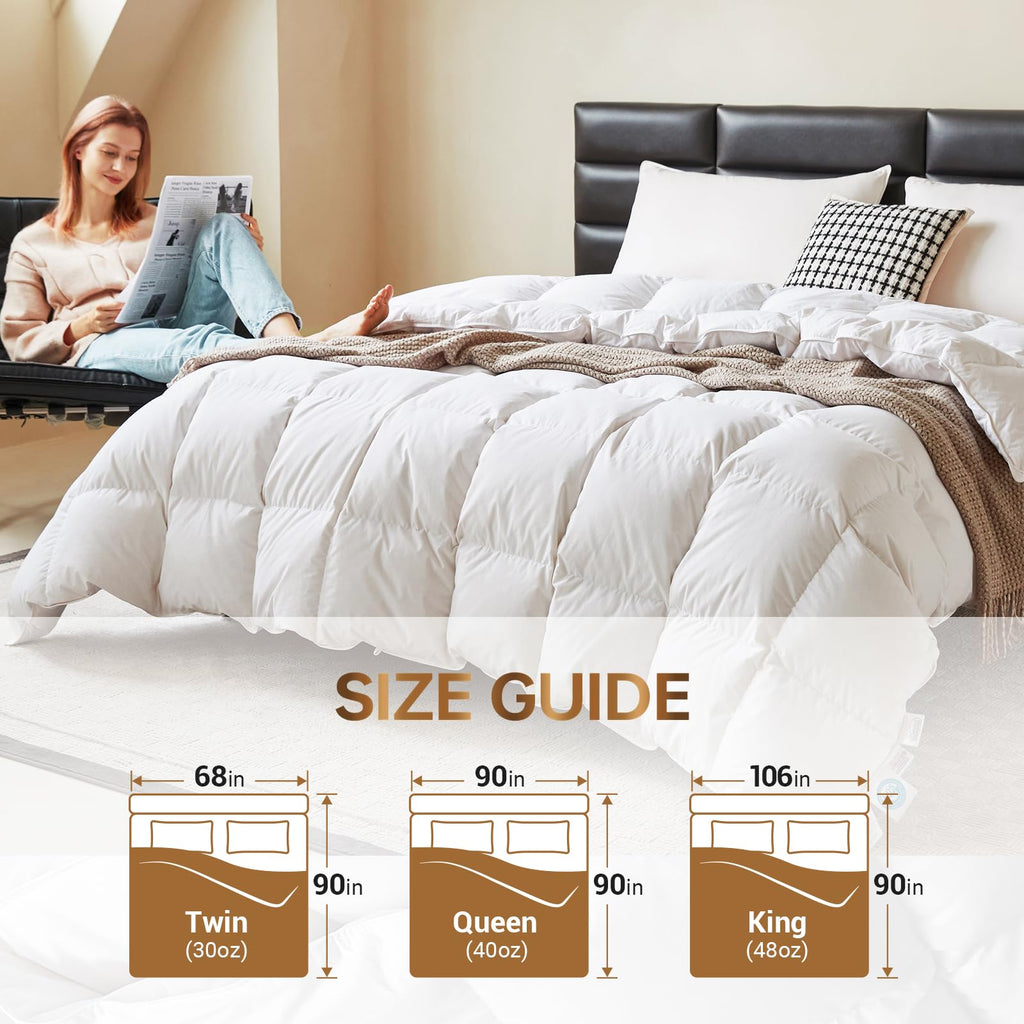 Down Comforter King Size All Season Duvet Insert(106"x90")
