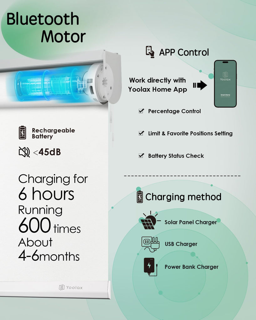 Motorized Blinds App Control, Alpine White