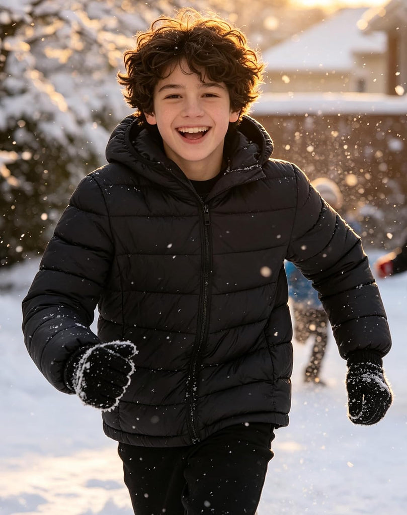 Boys Winter Coat Lightweight Down-alternative Puffer Jacket