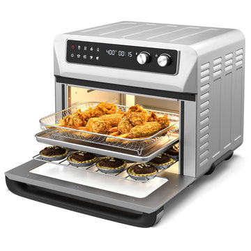 21 QT Air Fryer Toaster Oven Combo, 1800W Electric Digital Countertop Convection Oven w/ 360°Circulation, LCD
