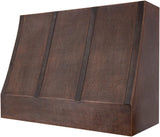 48 Inch Copper Island Mount Range Hood 610 CFM LED Lights Dishwasher-Safe Baffle Filters