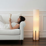 Parker Paper Lantern Floor lamp, 48 Inch Tall Lamp with Wood Frame, Asian Design