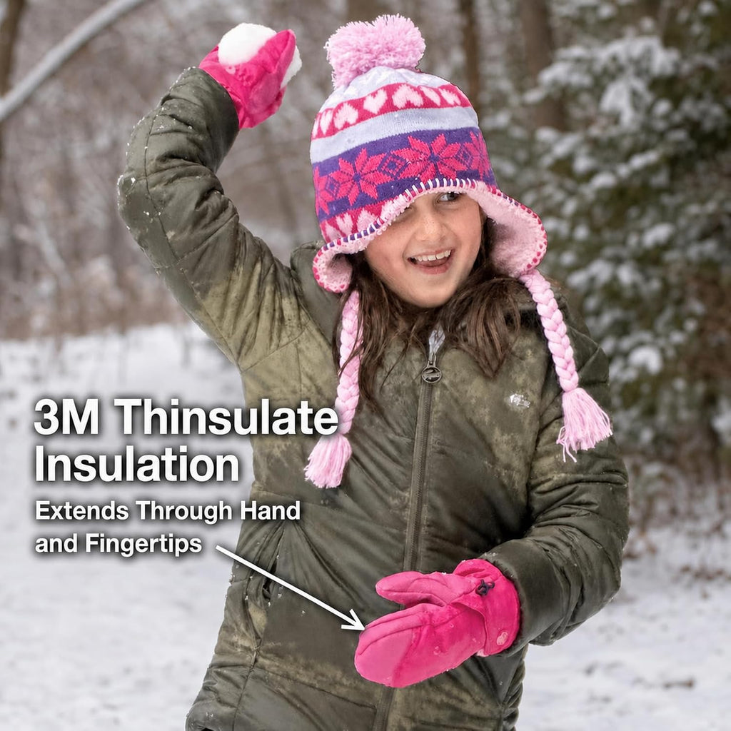 Kids Waterproof Snow Mittens Cold Weather Thinsulate Insulated