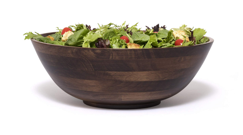 Walnut finished 14" Salad Bowl, Large - Single Bowl (274WN)