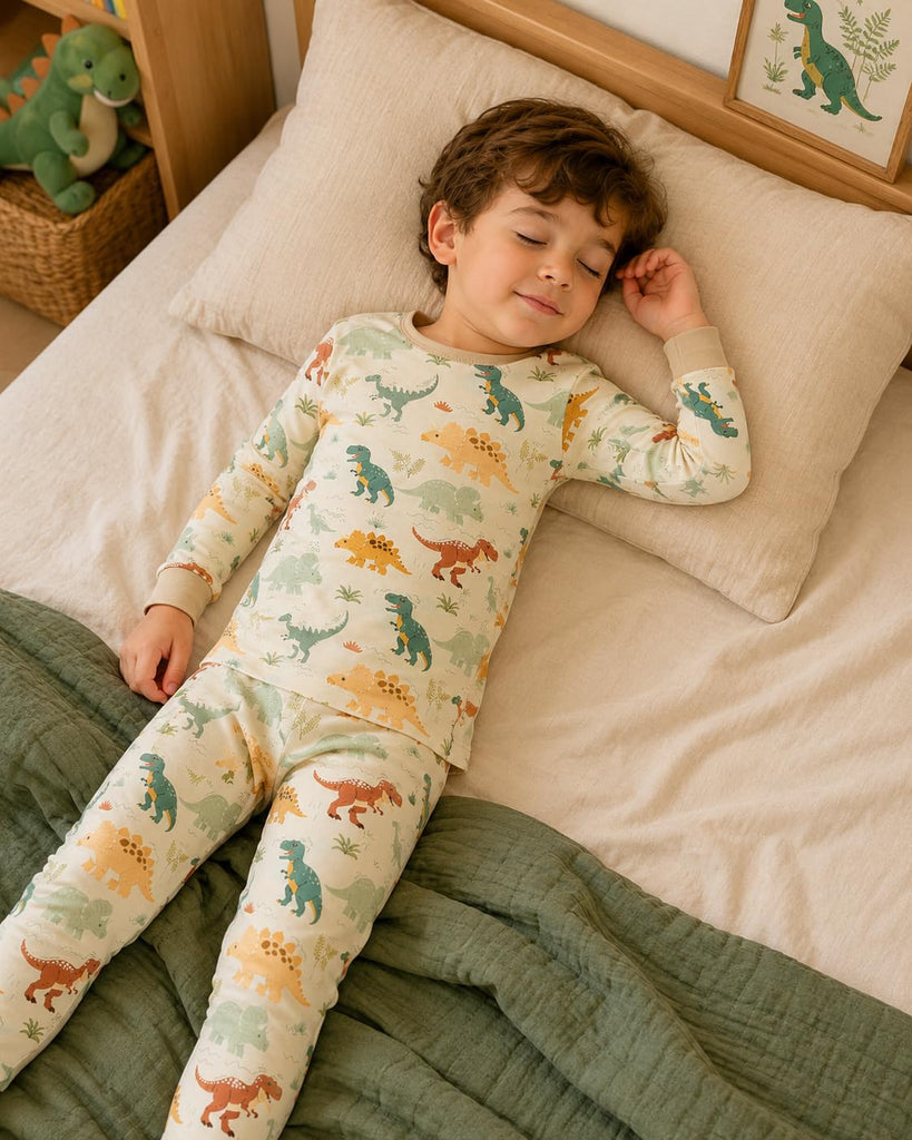 Toddler Kids Bamboo Viscose Pajamas Set, Long Sleeve 2 Piece