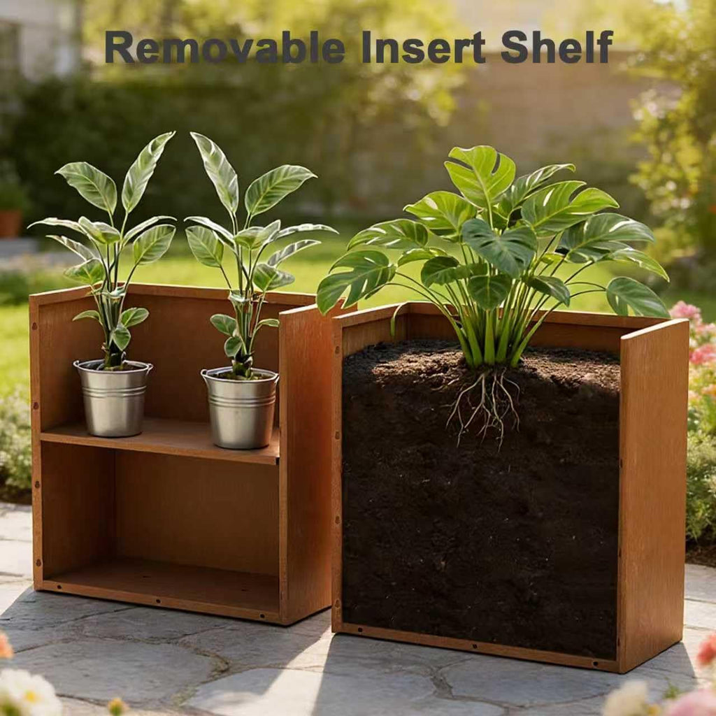 Corten Steel Planters - 24X12X24 inch Pre-Rust