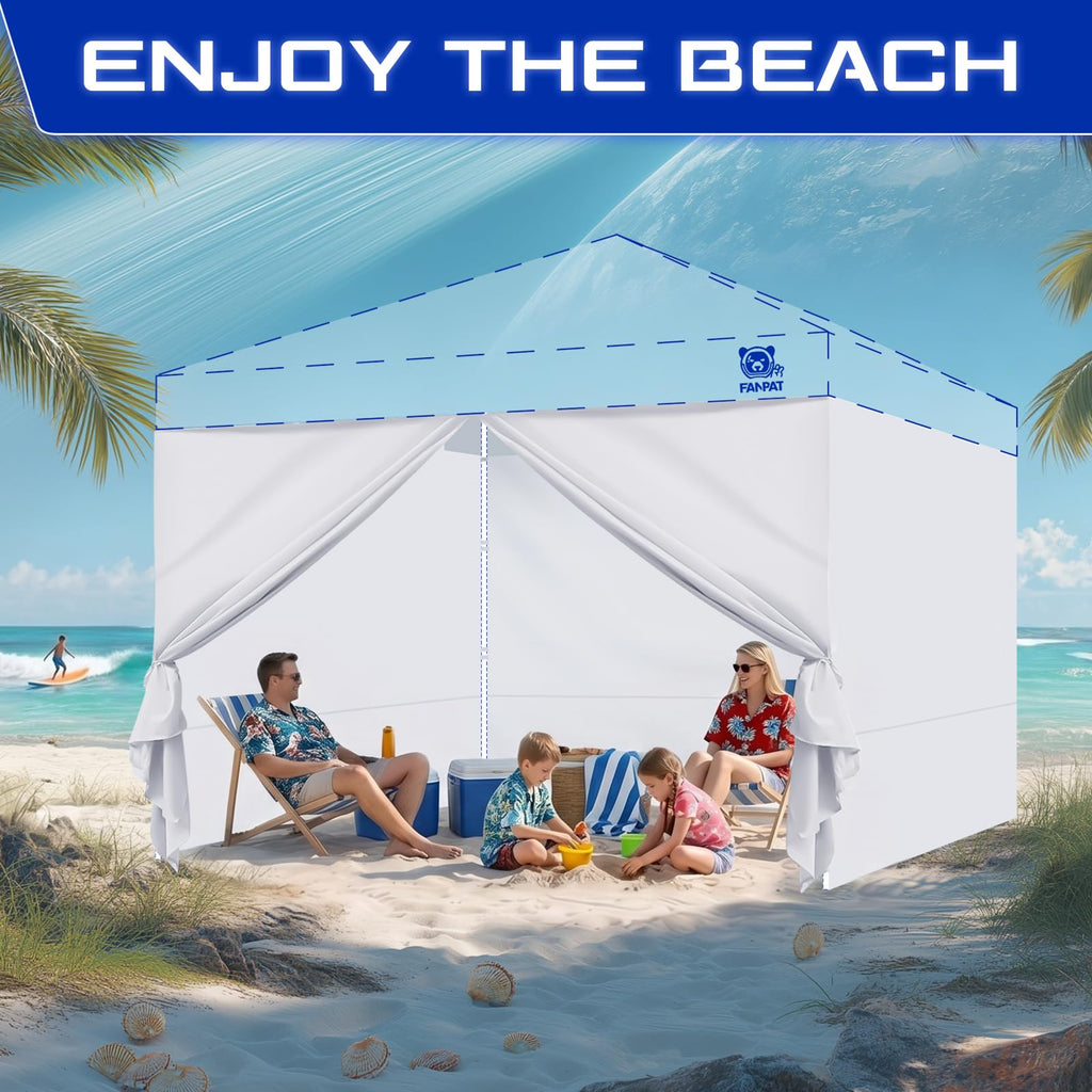 10x10 Canopy Sidewalls & Door for Canopy, Gray (4PCS Sidewalls Only)