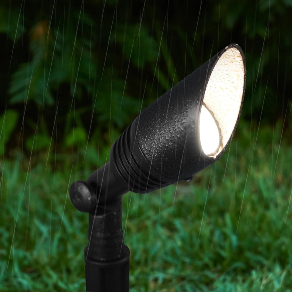 2 Pack LED Low Voltage Spotlight, 12V Landscape Lighting, Mini Size Outdoor Spot Lights, Waterproof Directional
