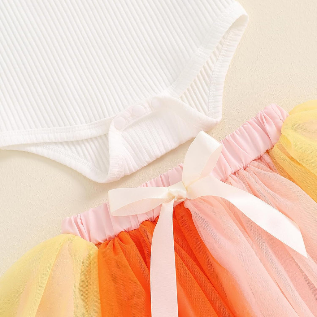 1St Birthday Baby Girl Outfit First Trip Around The Sun Romper Tulle Tutu Skirt Dress One Year Old Birthday Gifts