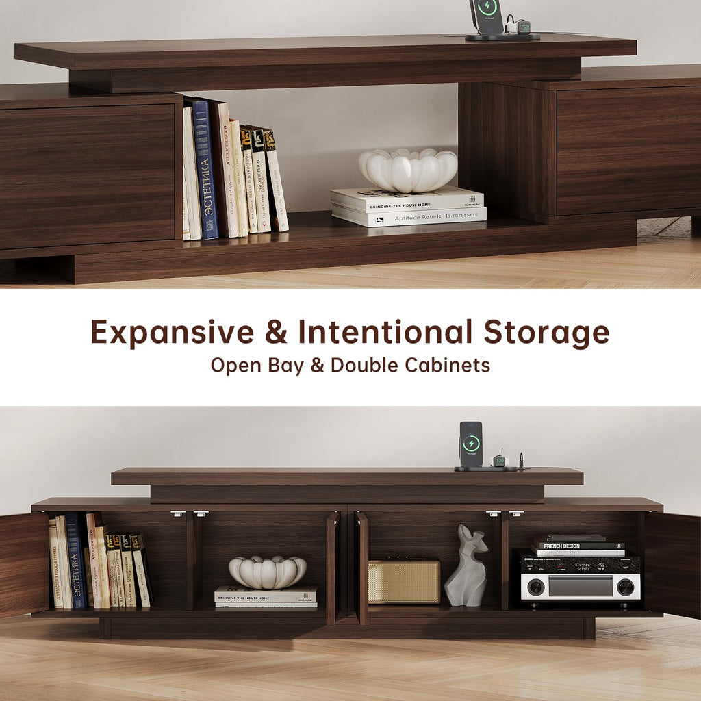 Extendable TV Stand for 65-90 Inch TVs, Adjustable Length 63-94.5"