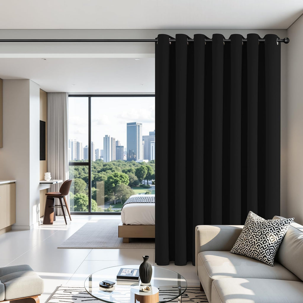 Blackout Patio Sliding Door Curtains, Privacy Room Divider Curtains