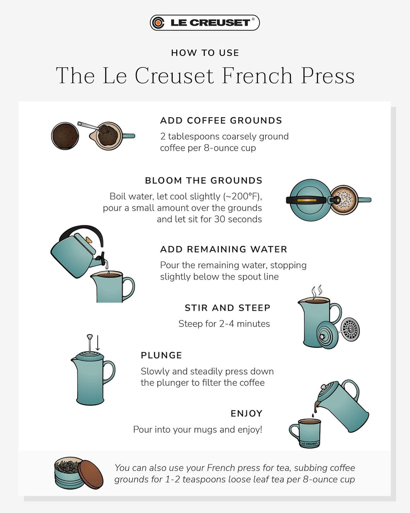 Stoneware French Press, 34 oz., Artichaut