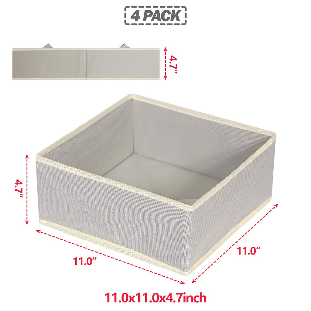 Foldable Cloth Storage Box Closet Dresser Drawer Organizer Fabric Baskets Bins Containers Divider for Clothes