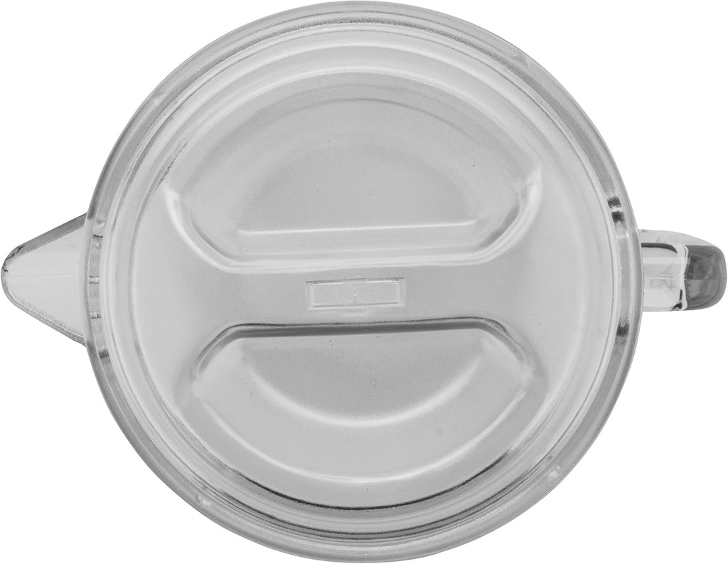 G.E.T. P-3064-1-CL-EC BPA-Free Textured Scratch-Resistant Plastic Pitcher with Lid, 2 Quart (64 Ounce), Clear
