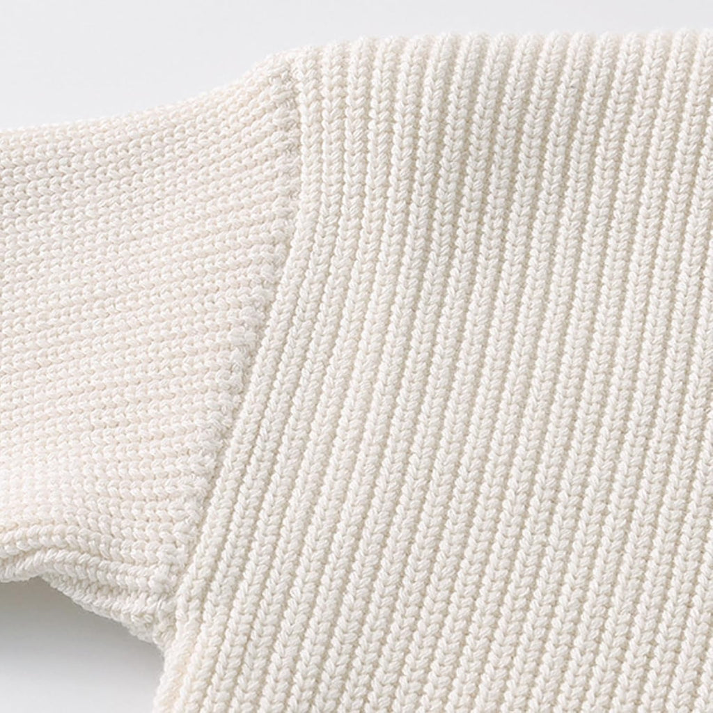 Baby Knit Sweater Toddler Boys Girls Warm Sweater Soild Pullover Round Neck Top Clothes Fall Winter Outfits