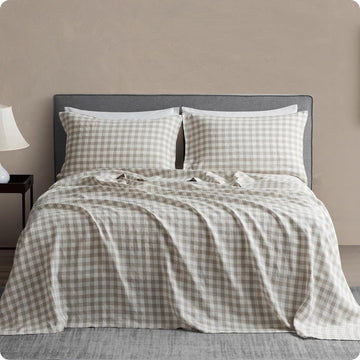 100% French Linen Sheets 3Pcs Set, 170GSM Linen Bedding