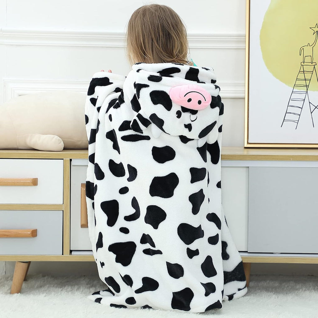 Wearable Blanket Hoodie for Kids Toddlers Hooded Towels Soft Cozy Wearable Throw Blanket Hoodie for Boys Girls