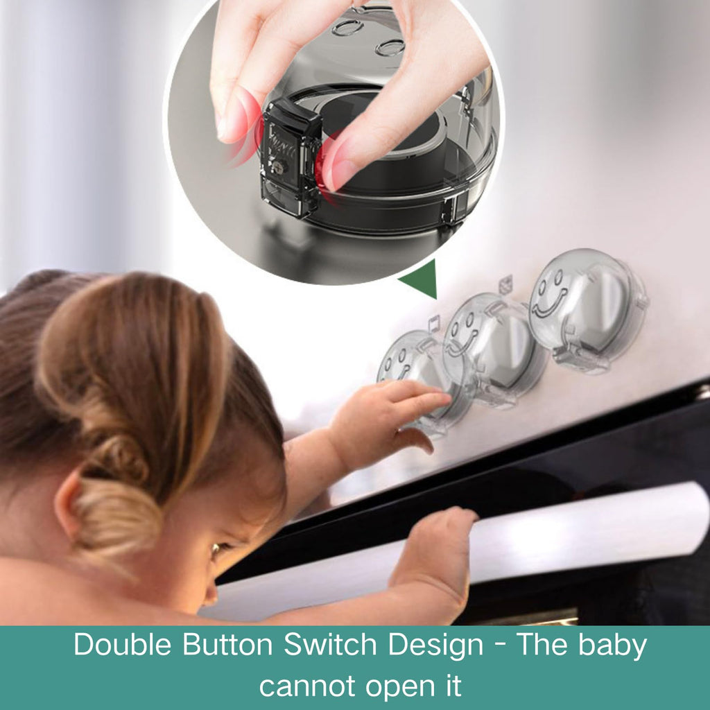 5 Pack Stove Knob Safety Covers - Child Proof Gas Stove Knob Covers, Universal Oven Lock Safety for Baby