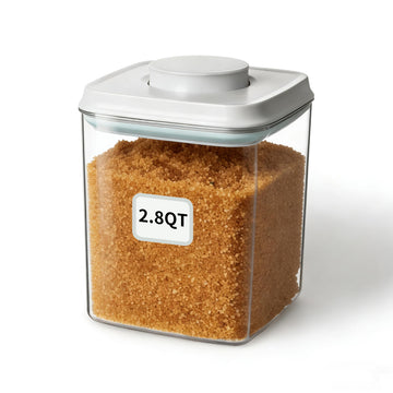 Food Storage Container with Lid, 2.8 Qt Airtight Pantry Canister, BPA-Free Plastic Flour Sugar Storage Container