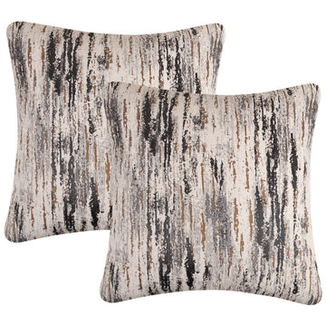 Pack of 2 Nordic Style Decorative Throw Pillow Covers for Sofa Bed Card Chair Geometric Cushion Cases Jacquard