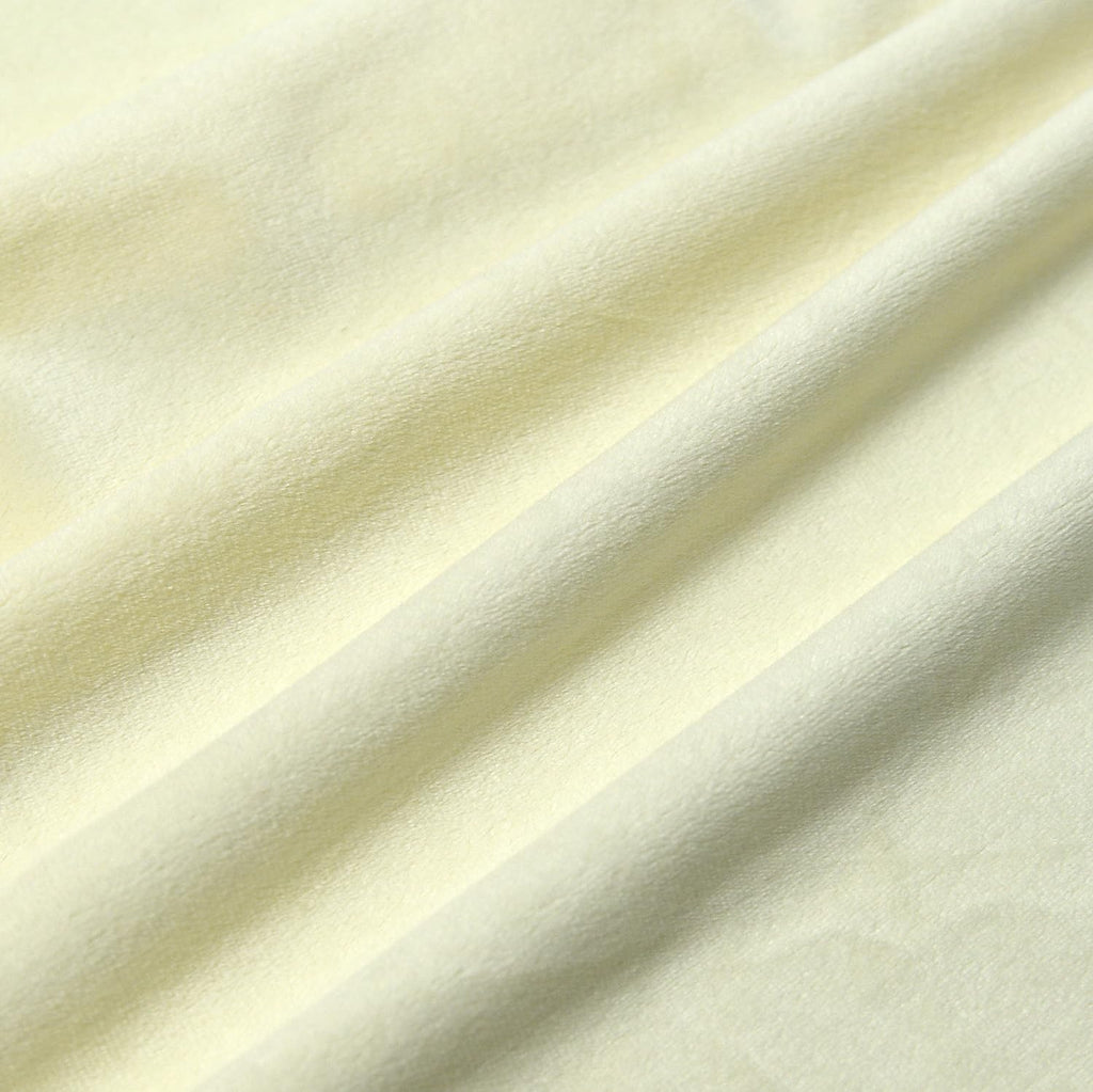 Light Yellow Minky Fabric by The Yard, 60" Wide, 1 Yard