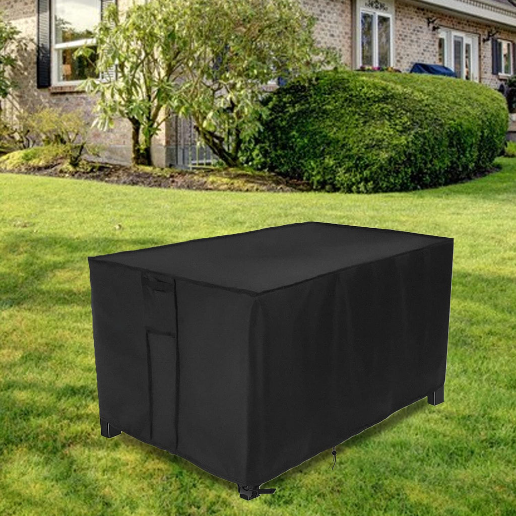 Waterproof Fire Pit Cover Rectangular 45"L x 23"W x 25"H Black