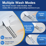 Elongated Electric Bidet Toilet Seat with Heated Seat, Adjustable Warm Water, Warm Air Dryer, Self-Cleaning Nozzle, Dual Control (Remote and Side Panel)