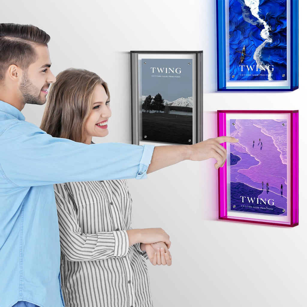5x7 Picture Frame Acrylic Magnetic Wall Mounting/Self Standing Frame