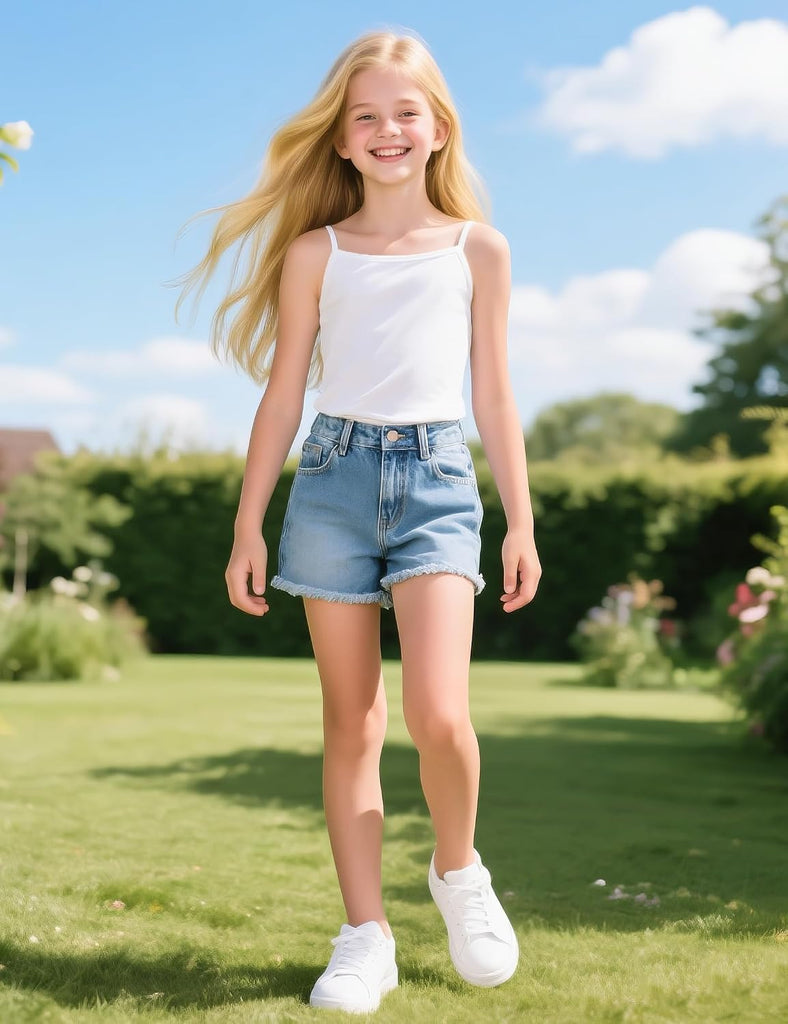 Girls Undershirts 5 Pack Toddler Camisole Adjustable Straps Tops