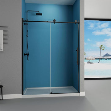 56" -60 "W x 75" H Frameless Shower Door, Bathroom Sliding Shower Door