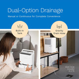 Dehumidifier 1,800 Sq Ft Wi-Fi (8 Pint MAX 24 Pint at 95°F, 90% RH) for Advanced Humidity & Moisture Control, Quiet