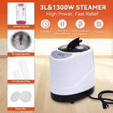 Upgraded Portable Sauna for Home, Large Size Personal Sauna Box with 3L 1300W Steamer, Big Folding Chair