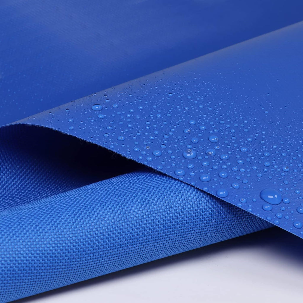 Marine Waterproof Canvas Fabric 600D PVC Backing 60"×720" Blue