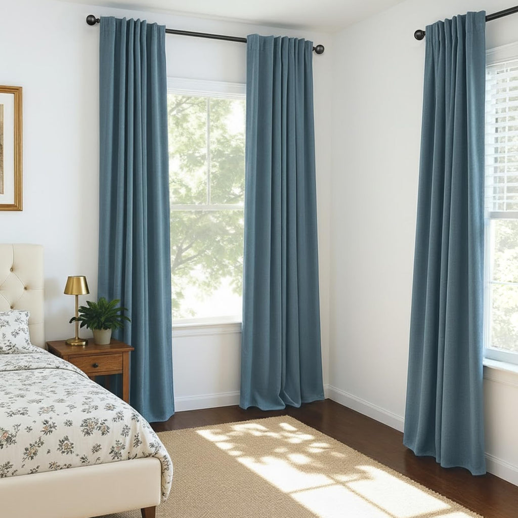 100% Blackout Curtains Black Out Curtain 102 Inch Long