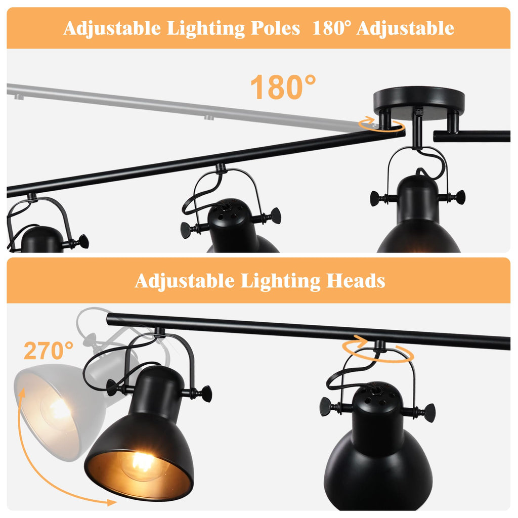 Track Lighting Fixtures Ceiling Black Track Lights 47.24"