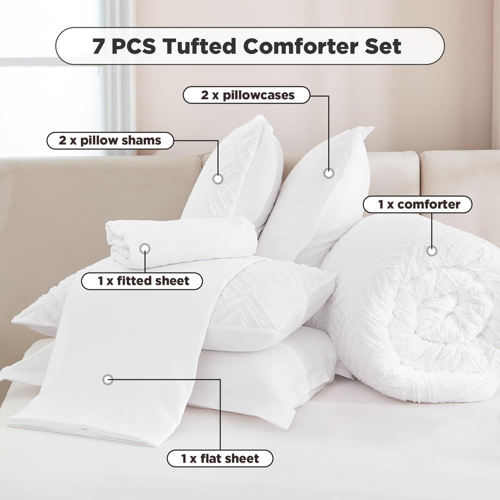 Oversized King Comforter 120x98, White