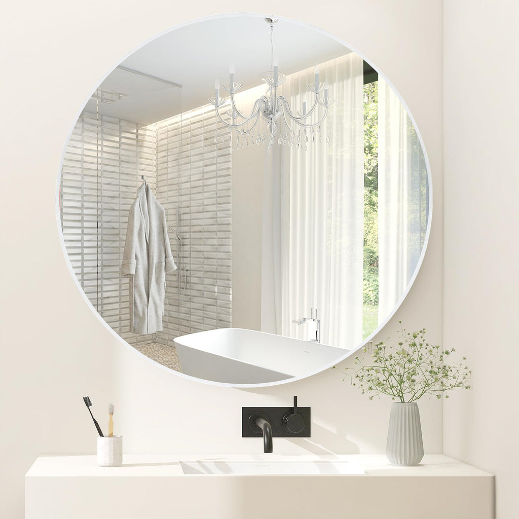 36 inch Large Round Bathroom Mirror for Wall Decor