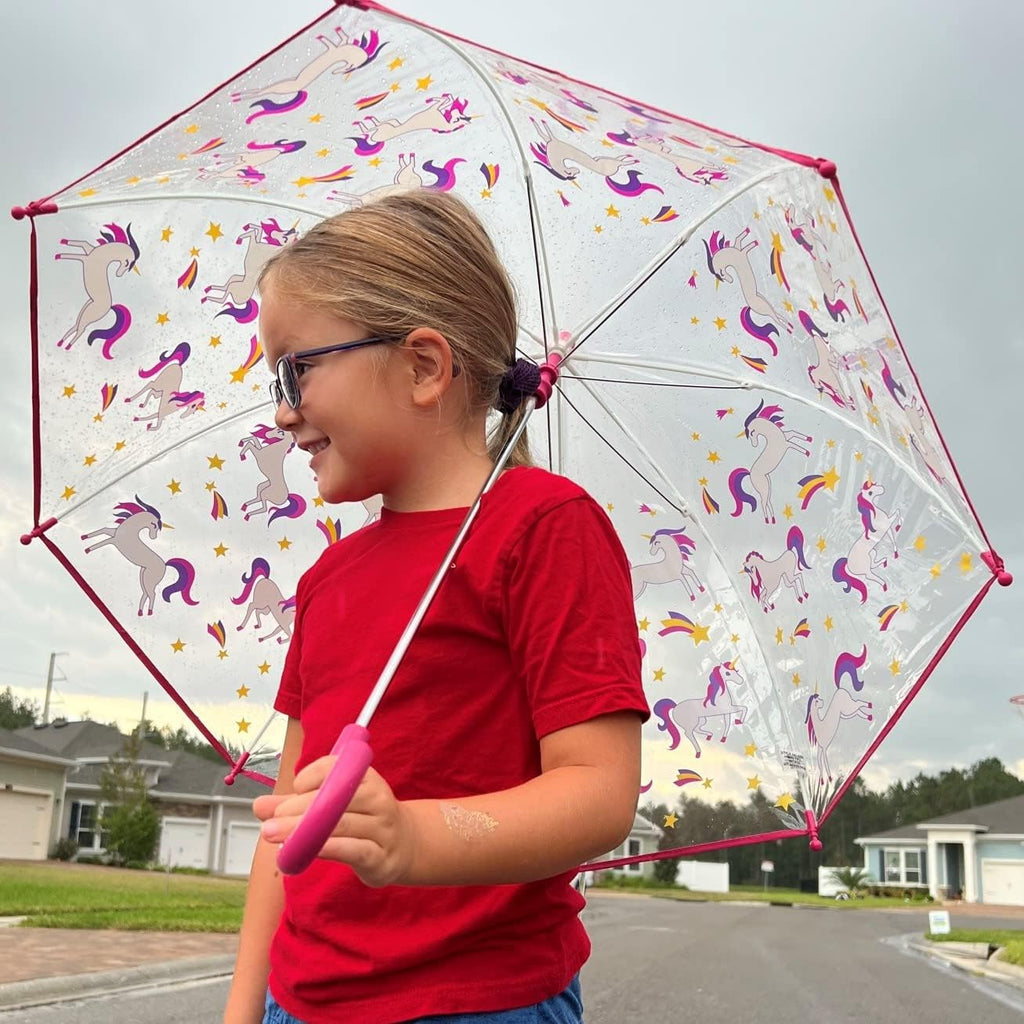 Kids Lightweight Dome Canopy Bubble Umbrella with Wind and Rain Protection