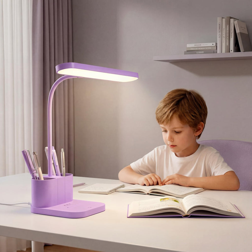 Purple Desk Lamp, Cute Table Light Bedroom
