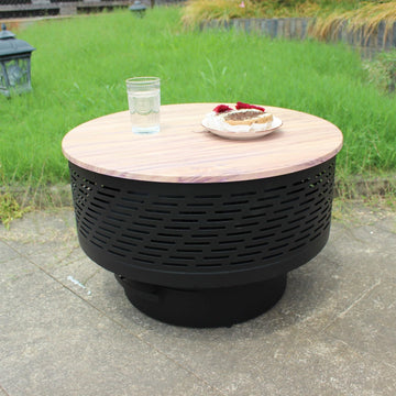 26 Inch Wood Burning Fire Pits with Grill & Lid