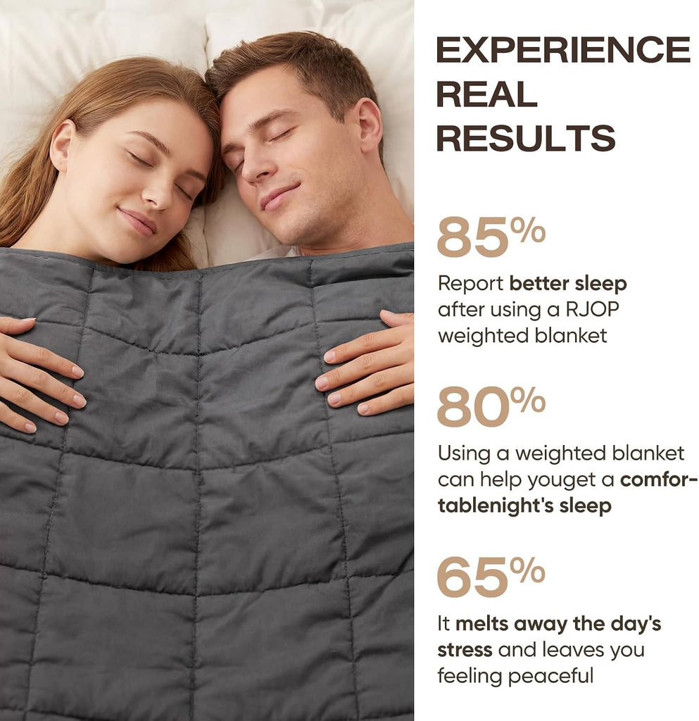 Cooling Weighted Blanket for Adults (10lbs, 48"x72") Heavy Blanket with Premium Glass, Queen Size Perfect for 190-210