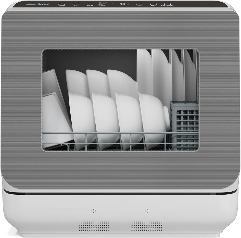 18" Portable Countertop Dishwasher with 152OZ Water Tank, 6 Preset Mode, Dishwasher Machine fits up 