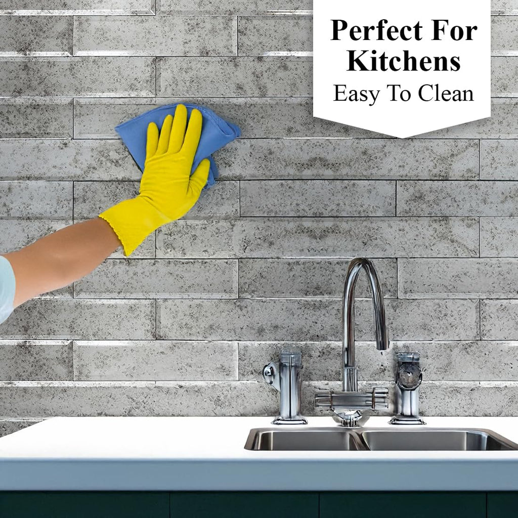 Beveled Subway Mirror Glass Tile Antique Mirror 3x12 5 sq ft 20-Pack