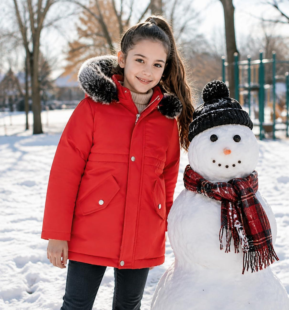 Girl Winter Coat Heavyweight Hooded Puffer Jacket Kid Parka Outwear