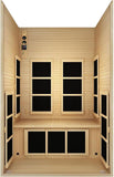 JNH Lifestyles Joyous 2-Person Low EMF FAR Infrared Sauna with Chromotherapy Light for Home Indoor Spa Use