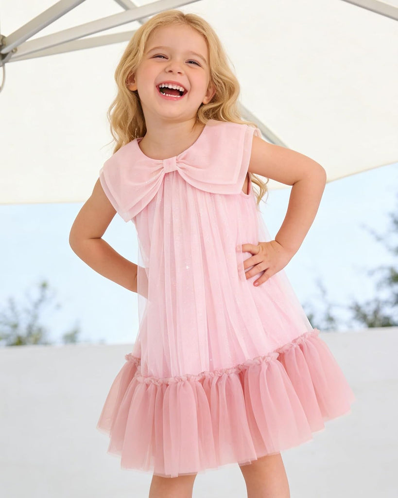 Little Girl Tulle Dress Sleeveless Toddler Girls Sundress 3